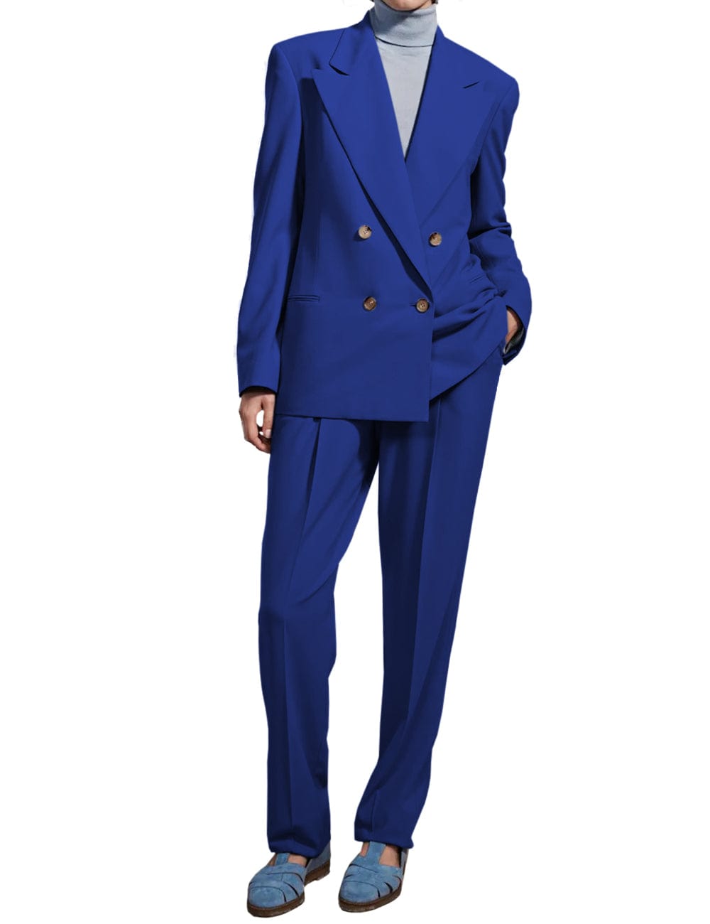 solovedress 2 Piece Peak lapel Business Suit For Women