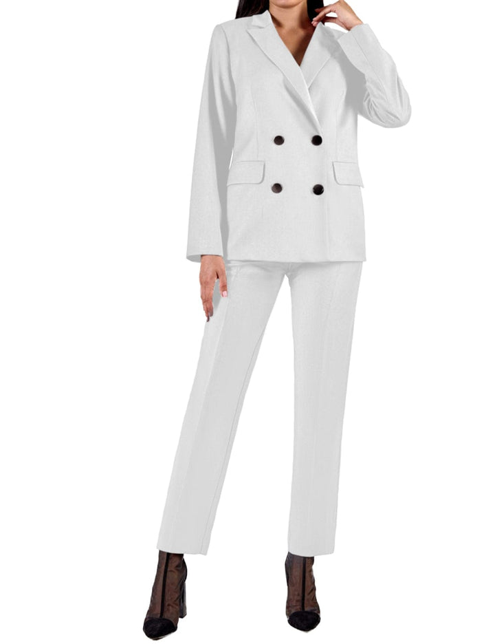 solovedress 2 Piece Peak Lapel Slim Fit Women's Suit（Blazer+Pants）