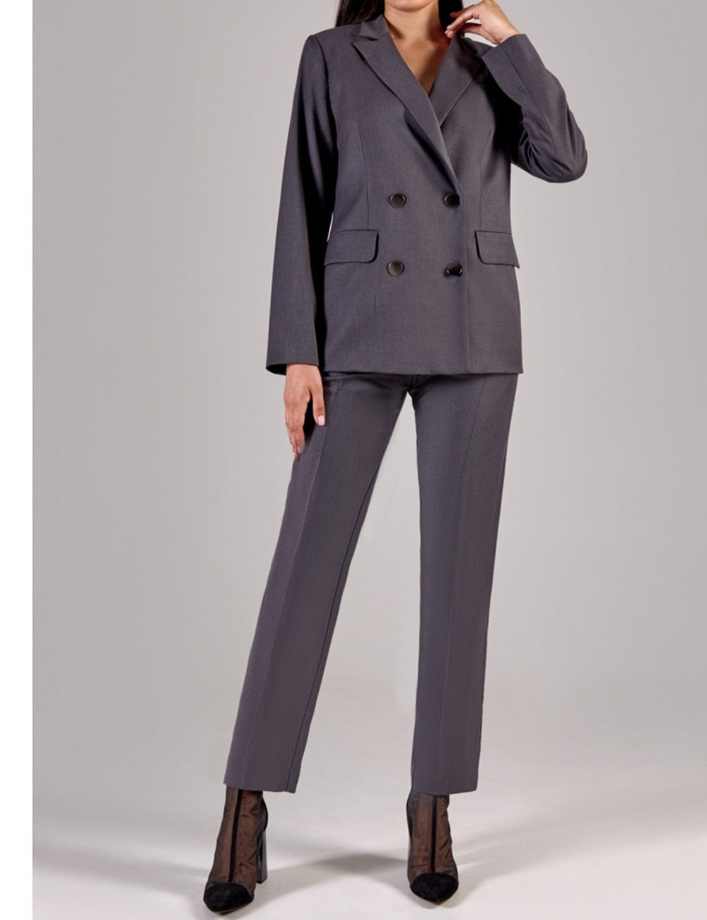 solovedress 2 Piece Peak Lapel Slim Fit Women's Suit（Blazer+Pants）