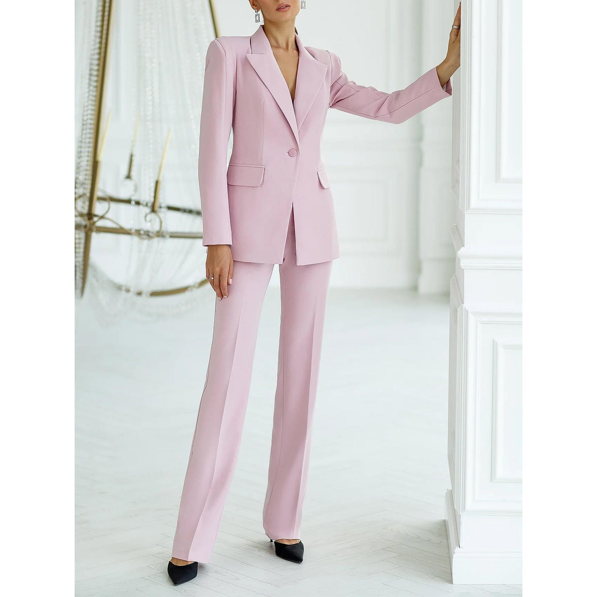 New women's casual and fashionable solid color suspender suit