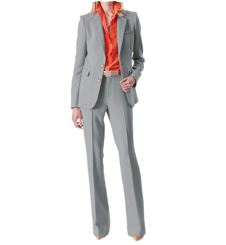 solovedress 2 Piece Suit Notch Lapel Women Suit (Blazer+Pants)