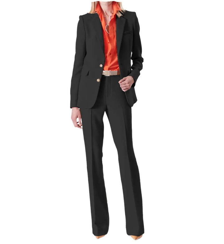 solovedress 2 Piece Suit Notch Lapel Women Suit (Blazer+Pants)