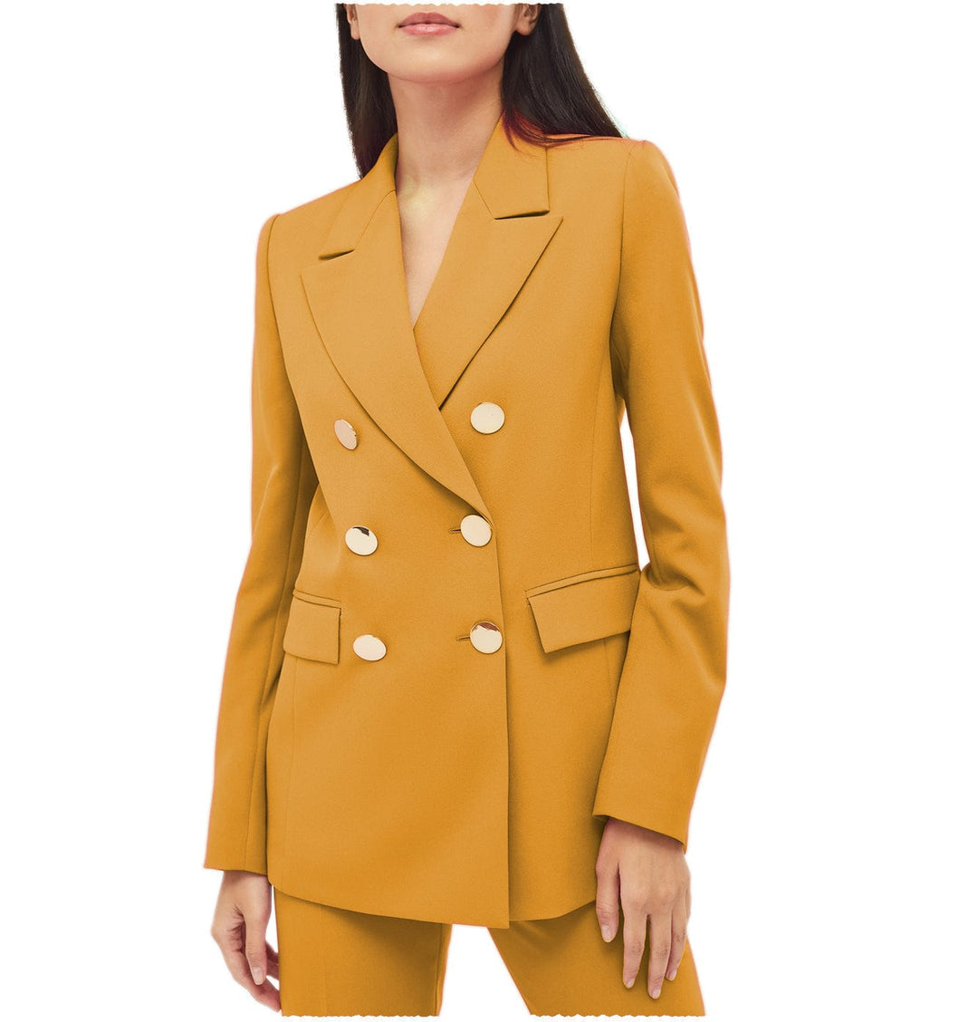 solovedress 2 Pieces Notch Lapel Double Breasted Women Suit (Blazer+Pants)