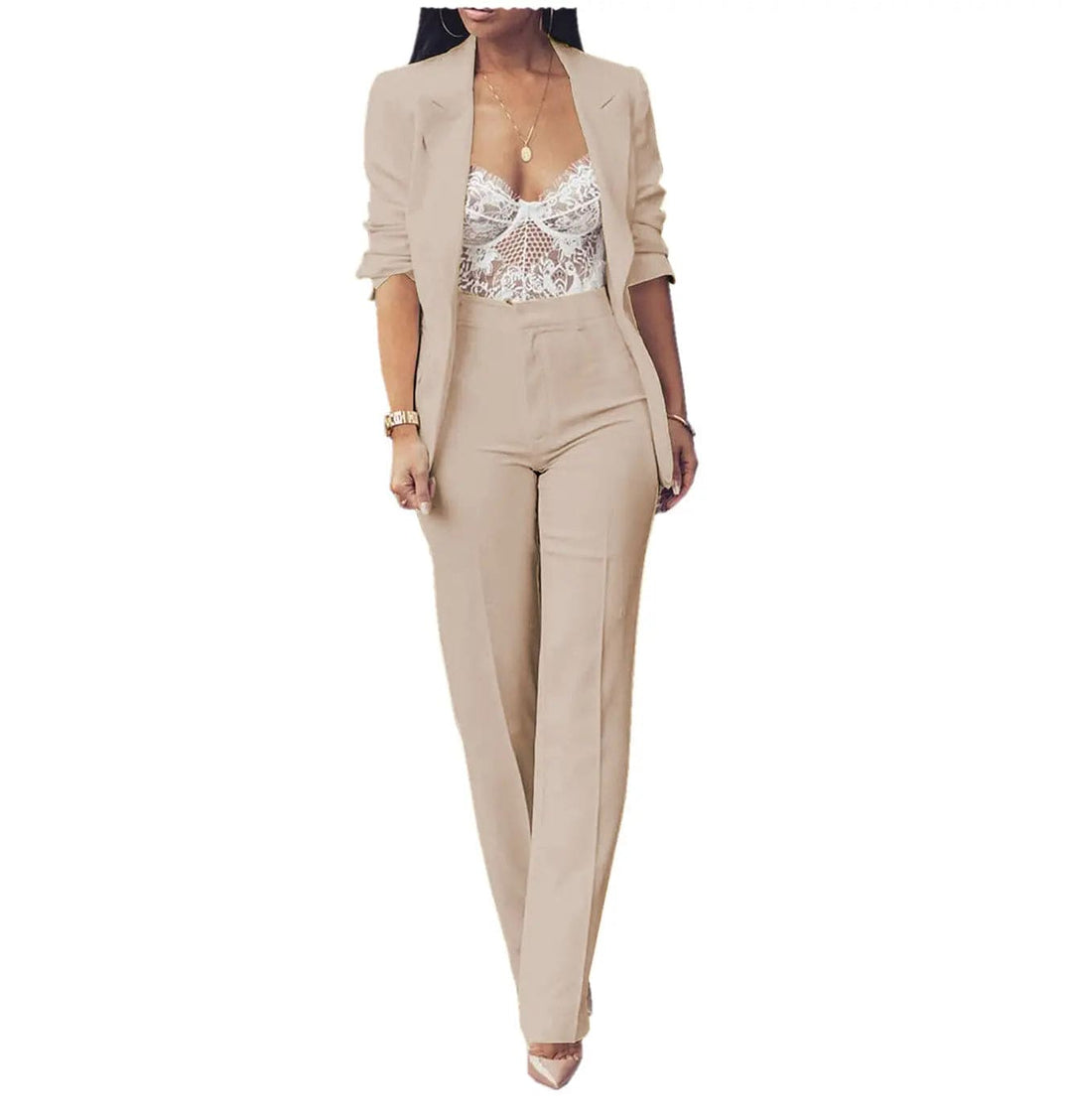 solovedress 2 Pieces Peak Lapel Women Suit (Blazer+Pants)