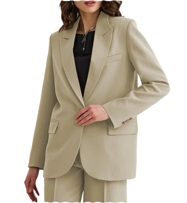 solovedress 2 PIeces Peak Lapel Women Suit（Blazer+Pants）