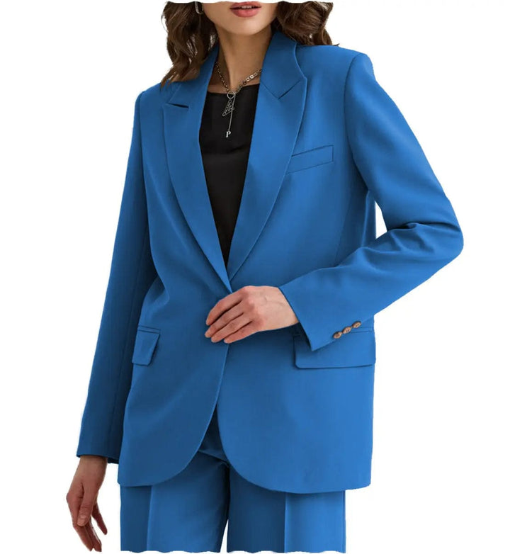 solovedress 2 PIeces Peak Lapel Women Suit（Blazer+Pants）