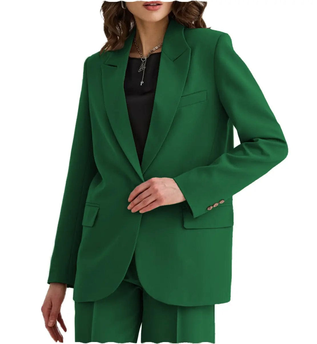 solovedress 2 PIeces Peak Lapel Women Suit（Blazer+Pants）