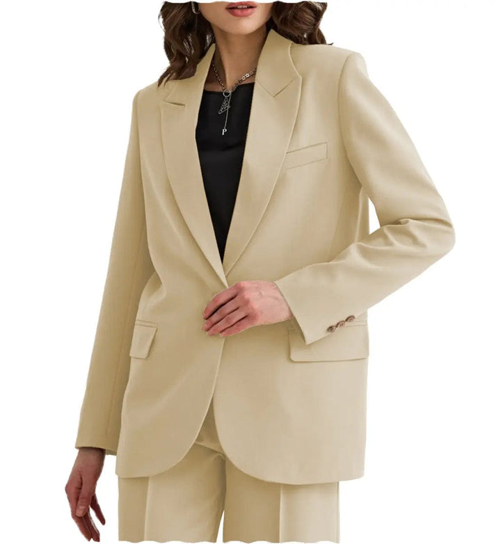 solovedress 2 PIeces Peak Lapel Women Suit（Blazer+Pants）