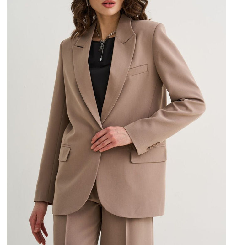 solovedress 2 PIeces Peak Lapel Women Suit（Blazer+Pants）