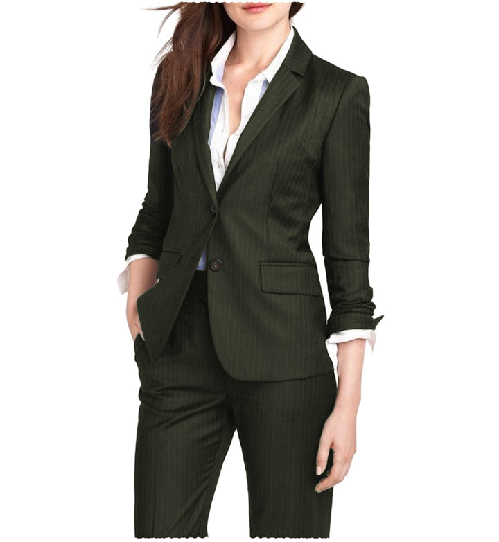 solovedress 2 Pieces Single Buttons Notch Lapel Women Suit（Blazer+Pants）