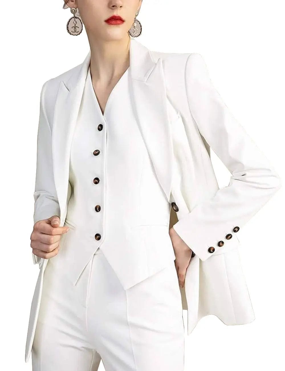 Women's 3-Piece Office Lady Blazer Business Suit Set Women Suits