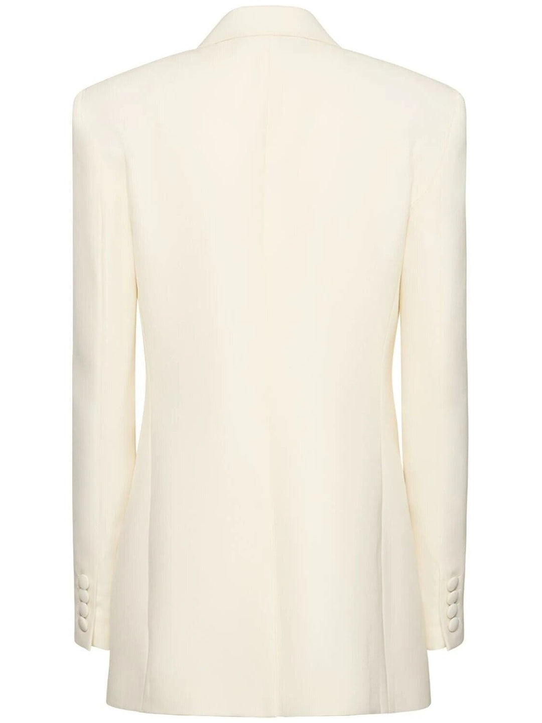 solovedress Beige Colorblock Satin Lapel Double-Breasted Slim Fit Women's Blazer