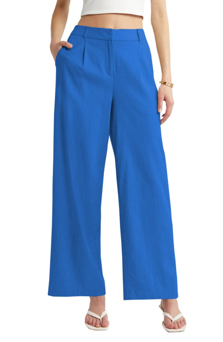 solovedress Beige Linen Casual Women's Pants