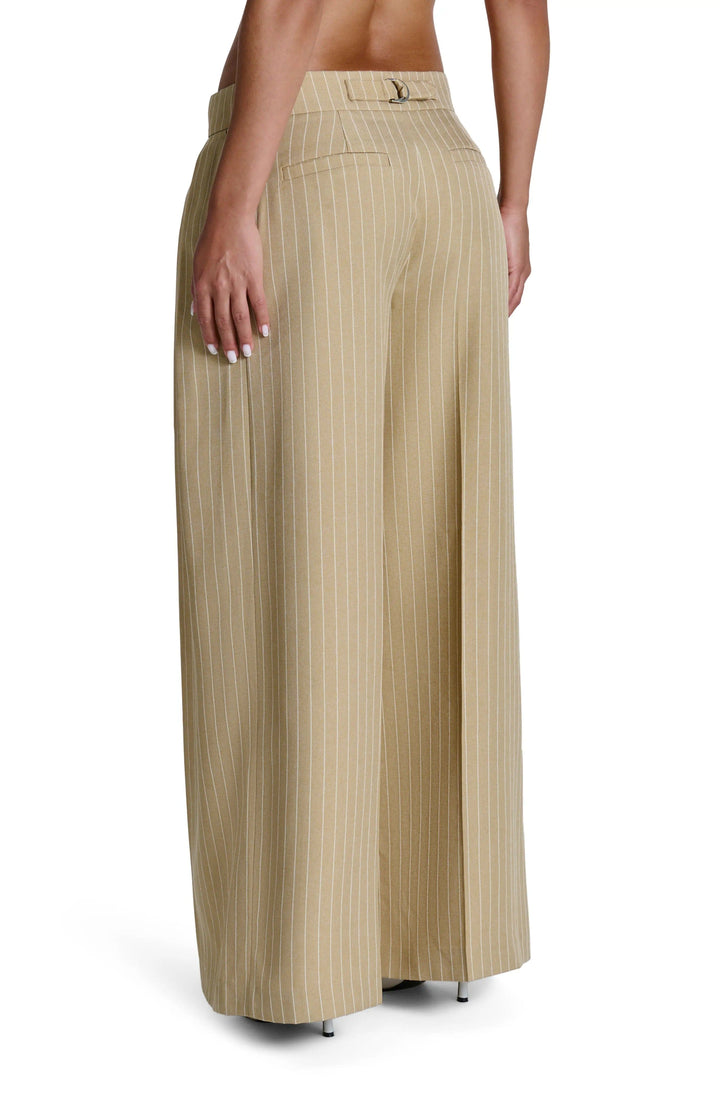 solovedress Beige Women Striped Trousers