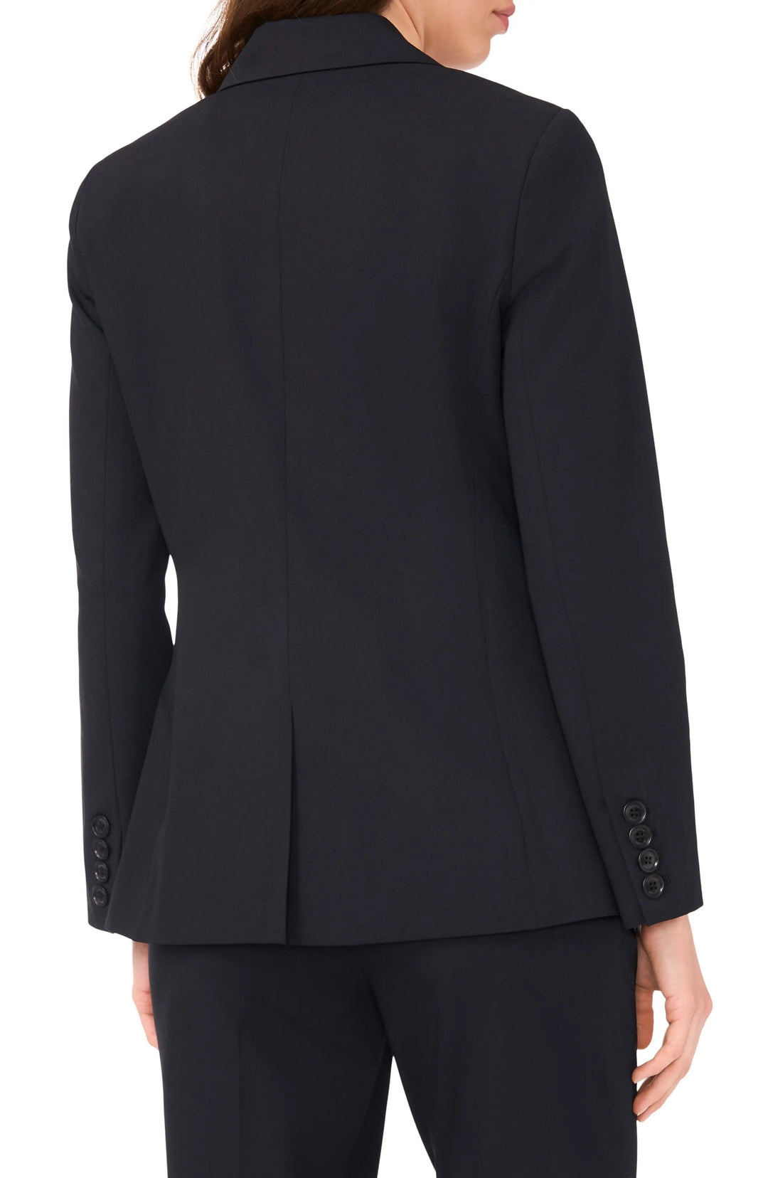 solovedress Black 2 Piece Notch Lapel Single Button Business Women Suit (Blazer+Pants)
