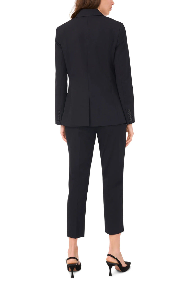 solovedress Black 2 Piece Notch Lapel Single Button Business Women Suit (Blazer+Pants)