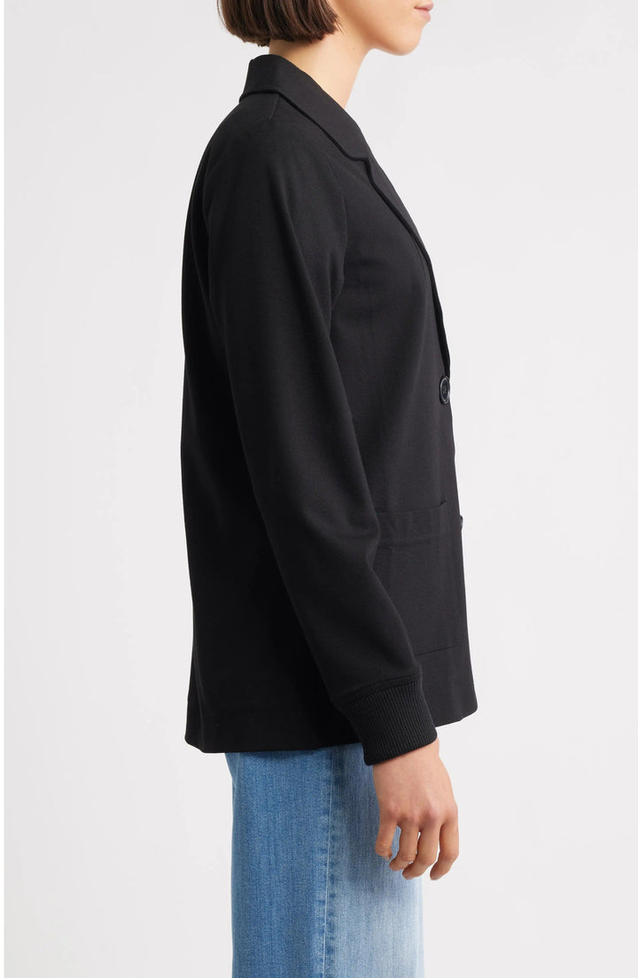 solovedress Black Double Button Casual Women's Blazer