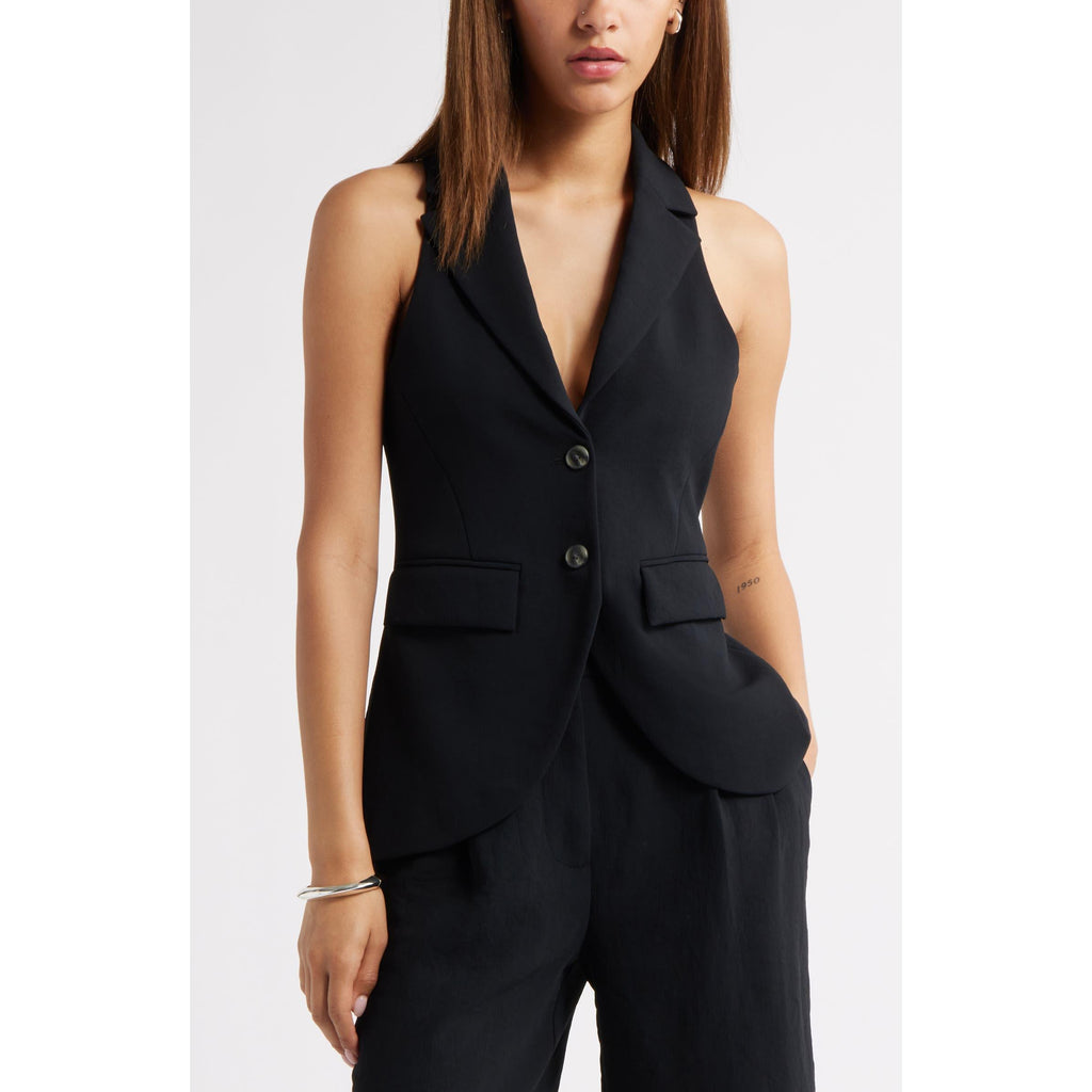 blue dress for baby girl Davos I Long Vest, Black | Alp N Rock main image 1
