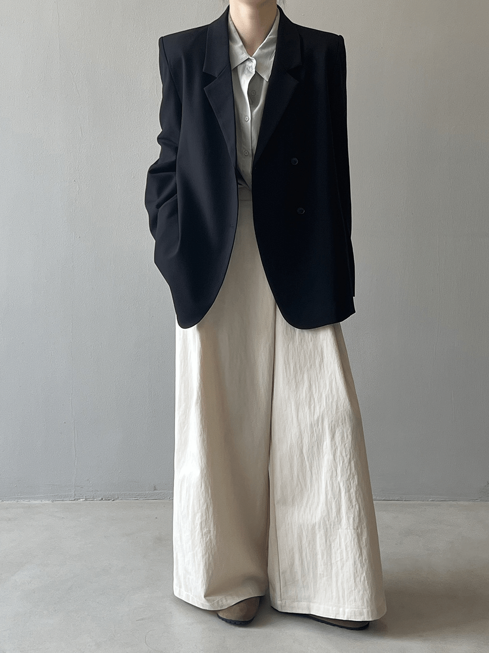 solovedress Black High-Quality Irregular Back Slit Fashionable Casual Women's Blazer