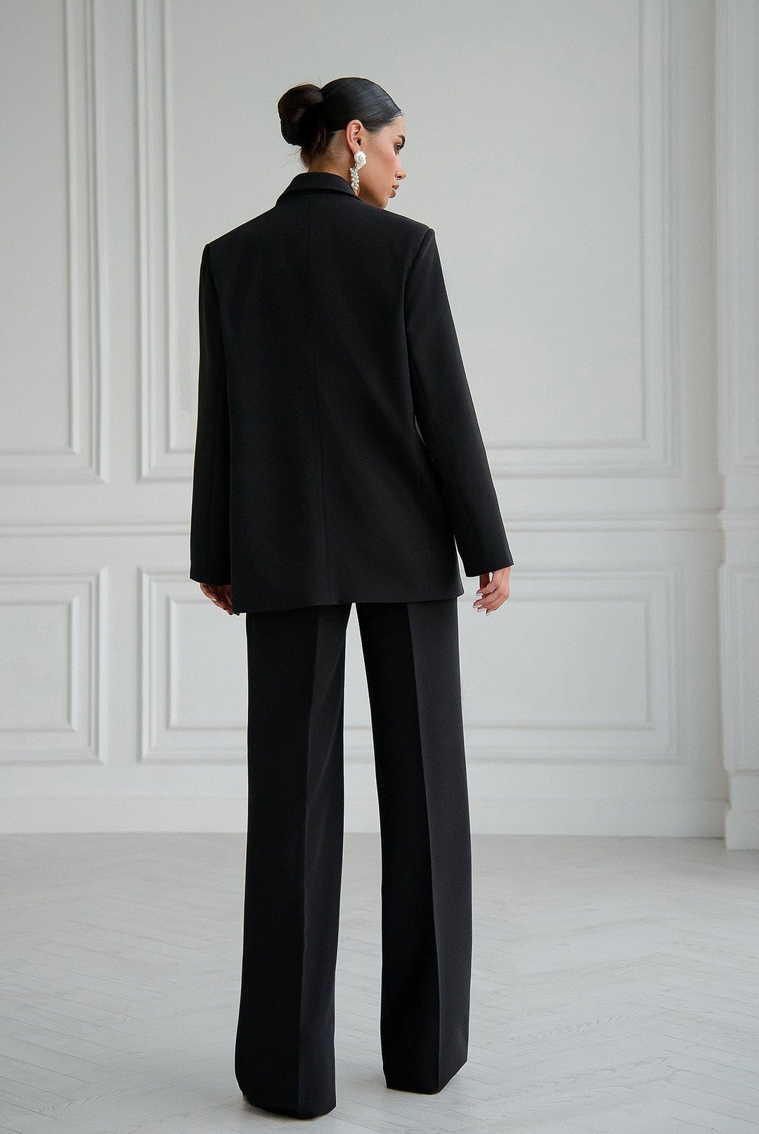 solovedress Black Women Three Piece Suit Blazer Vest and Pants Set