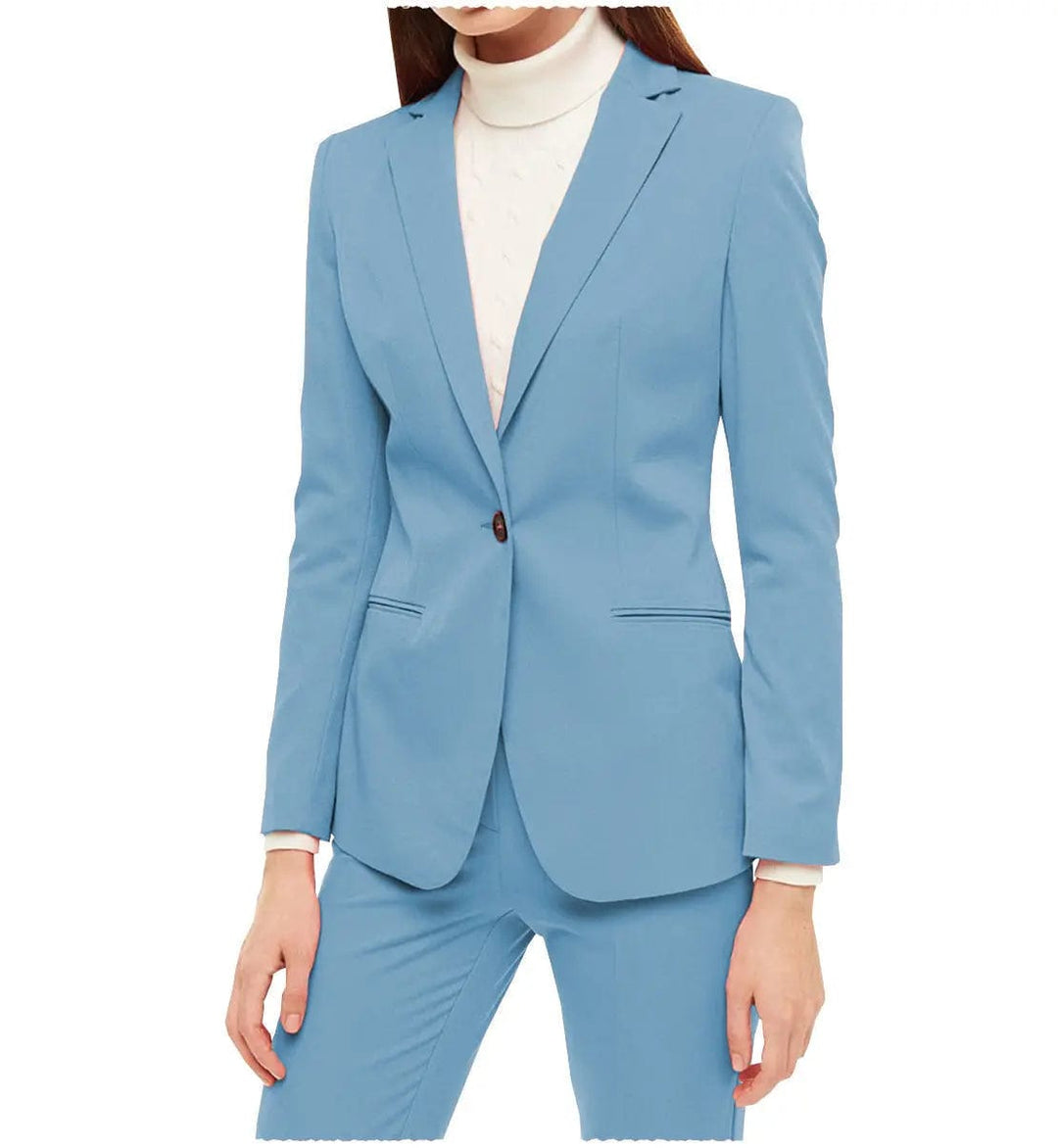 solovedress Business 2 Pieces Women Suit Notch Lapel Blazer