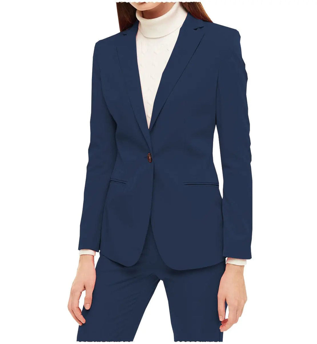 solovedress Business 2 Pieces Women Suit Notch Lapel Blazer