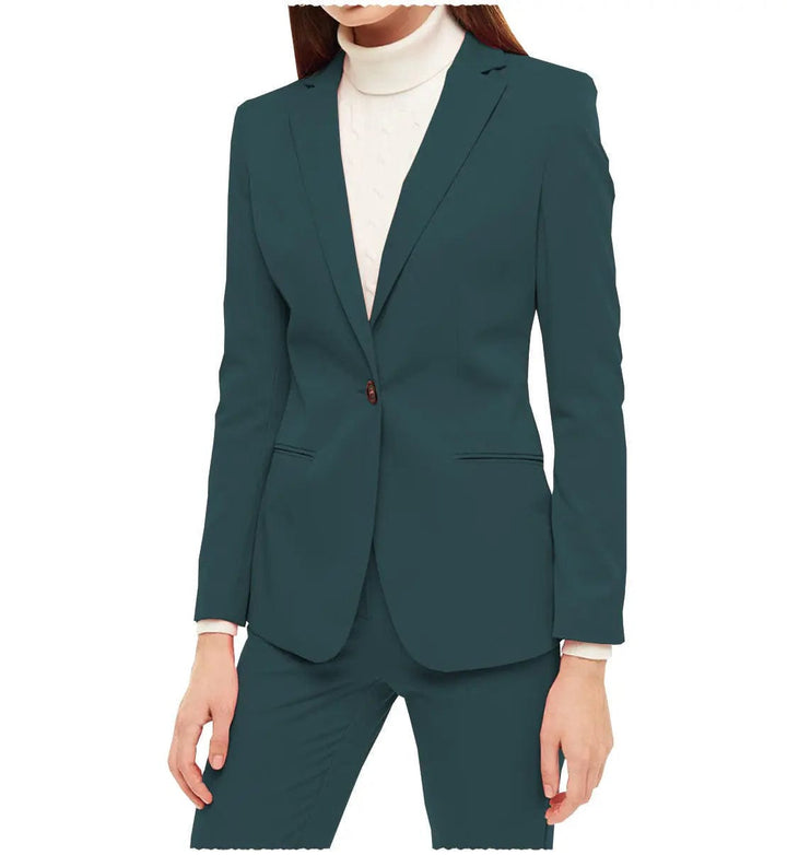 solovedress Business 2 Pieces Women Suit Notch Lapel Blazer