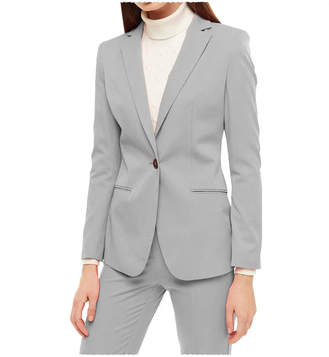 solovedress Business 2 Pieces Women Suit Notch Lapel Blazer