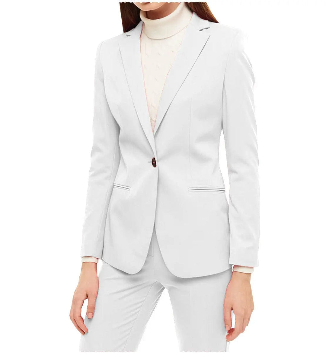 solovedress Business 2 Pieces Women Suit Notch Lapel Blazer