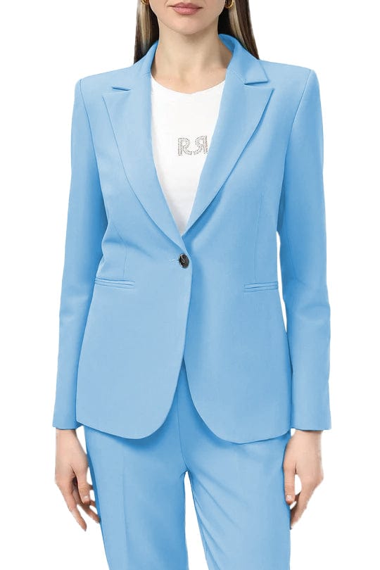 solovedress Light Blue 2 Piece Peak Lapel Women's Suit