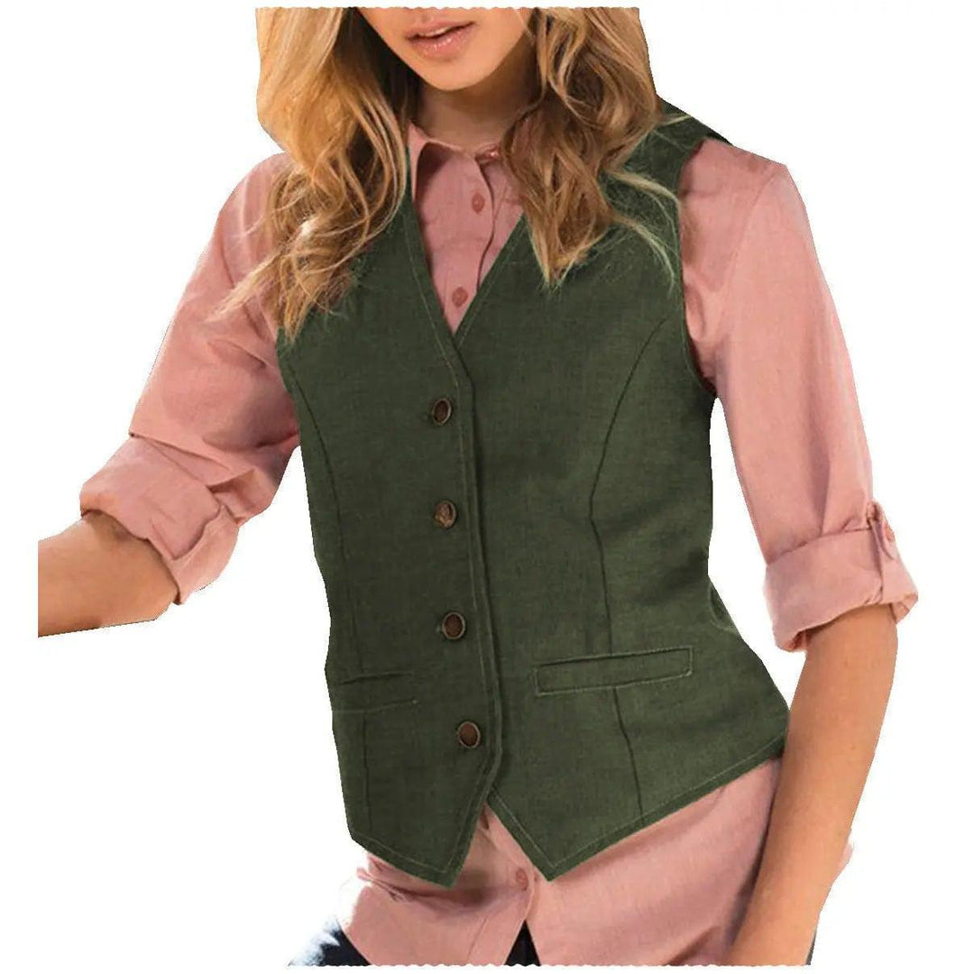green dress vest womens Emerald women's vest, Three Piece Suit, Green Pantsuit, Dark Green Palazzo, Office Set, Formal Wear, Prom Suit, Wedding Guest Set, Oversize