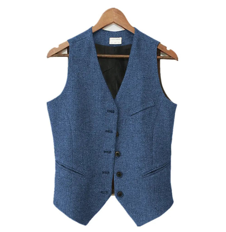 solovedress Casual Slim Fit V Neck Women Waistcoat