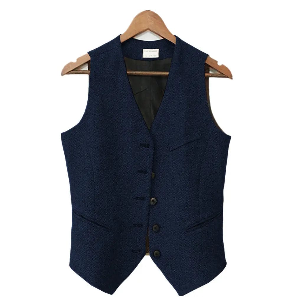 solovedress Casual Slim Fit V Neck Women Waistcoat