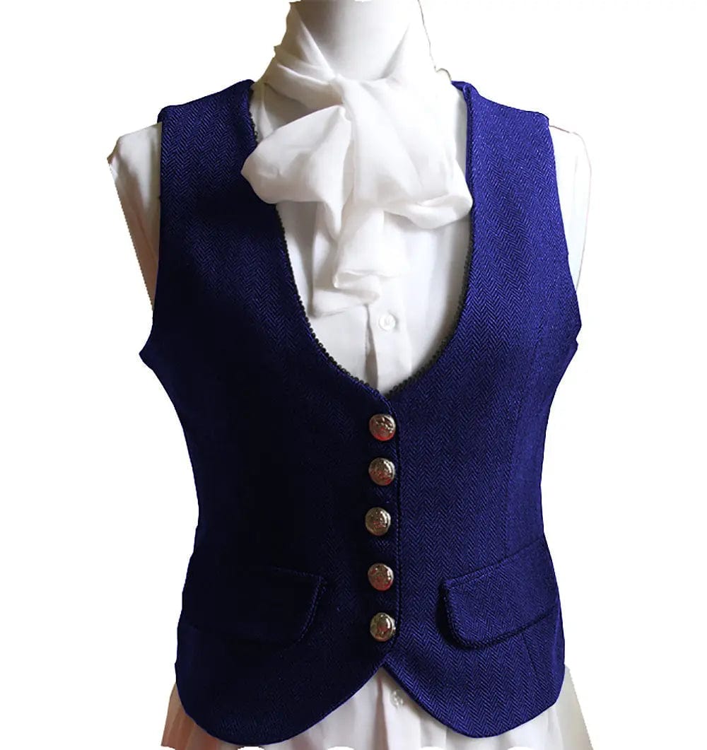 solovedress Classic U Neck Herringbone Women Waistcoat