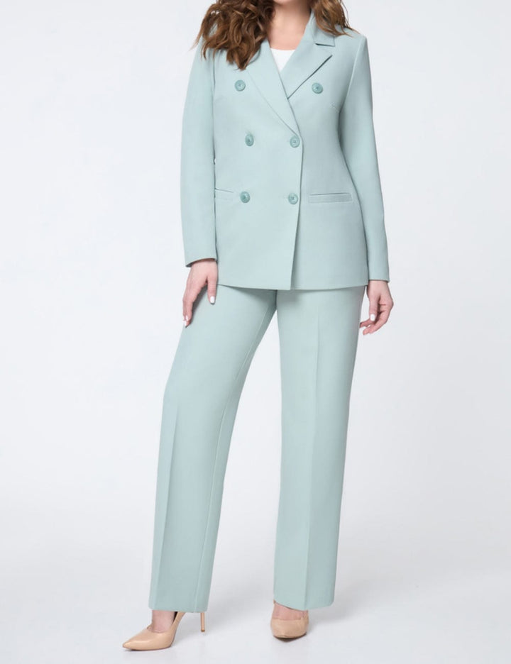 solovedress Fashion Women Suit 2 Piece Notch Lapel Jacket