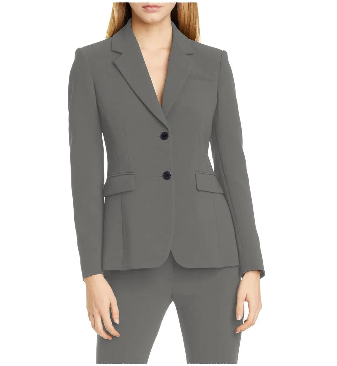solovedress Formal Flat Double Buttons 2 Pieces Women Suit Notch Lapel Blazer