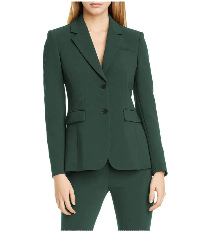 solovedress Formal Flat Double Buttons 2 Pieces Women Suit Notch Lapel Blazer