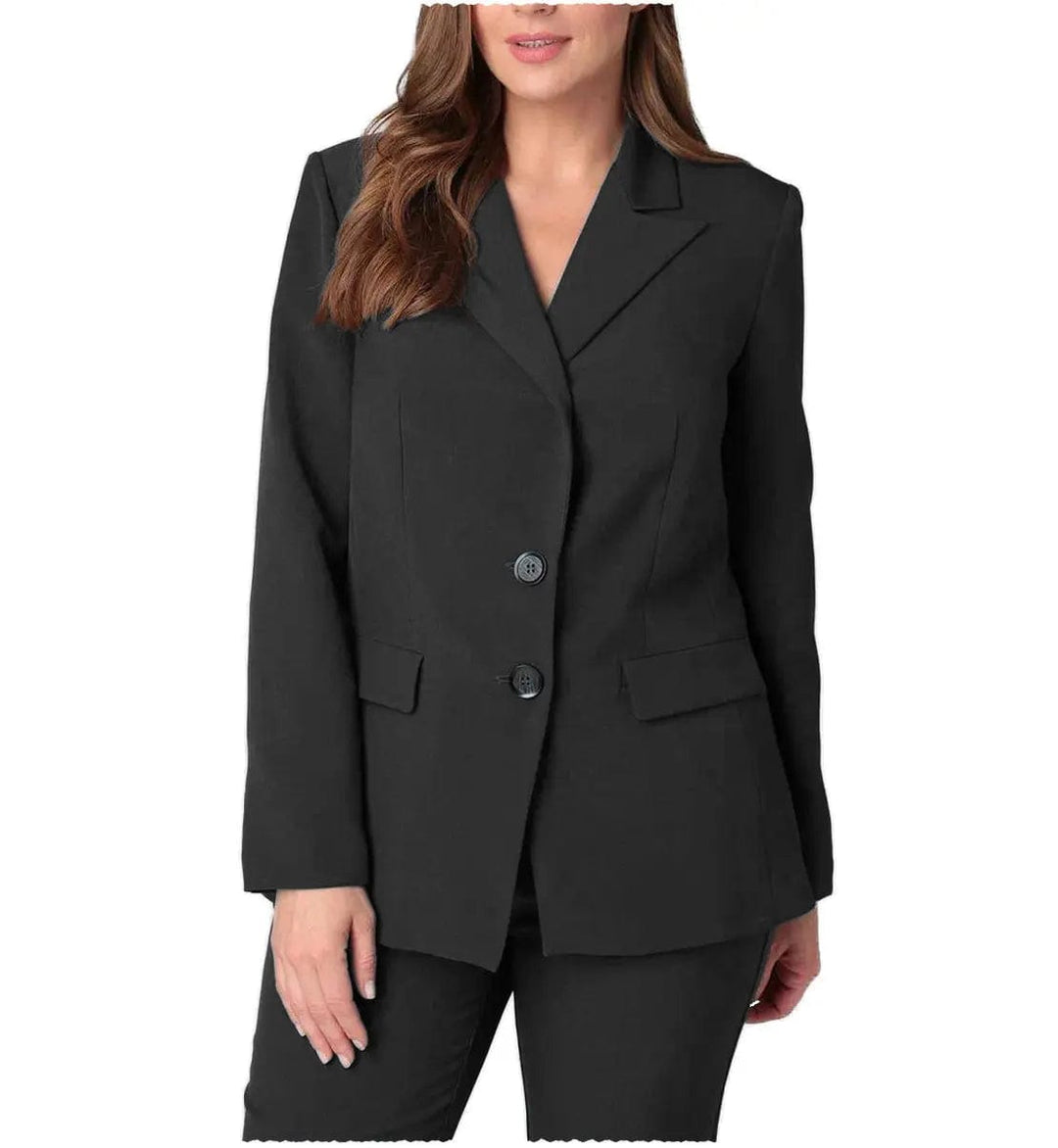 solovedress Formal Flat Peak Lapel Blazer 2 Pieces Women Suit