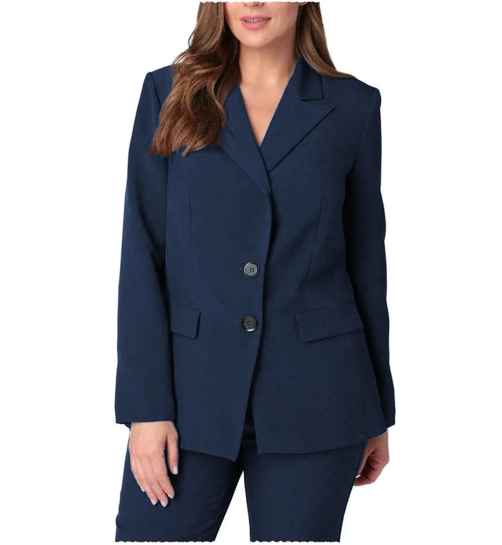 solovedress Formal Flat Peak Lapel Blazer 2 Pieces Women Suit