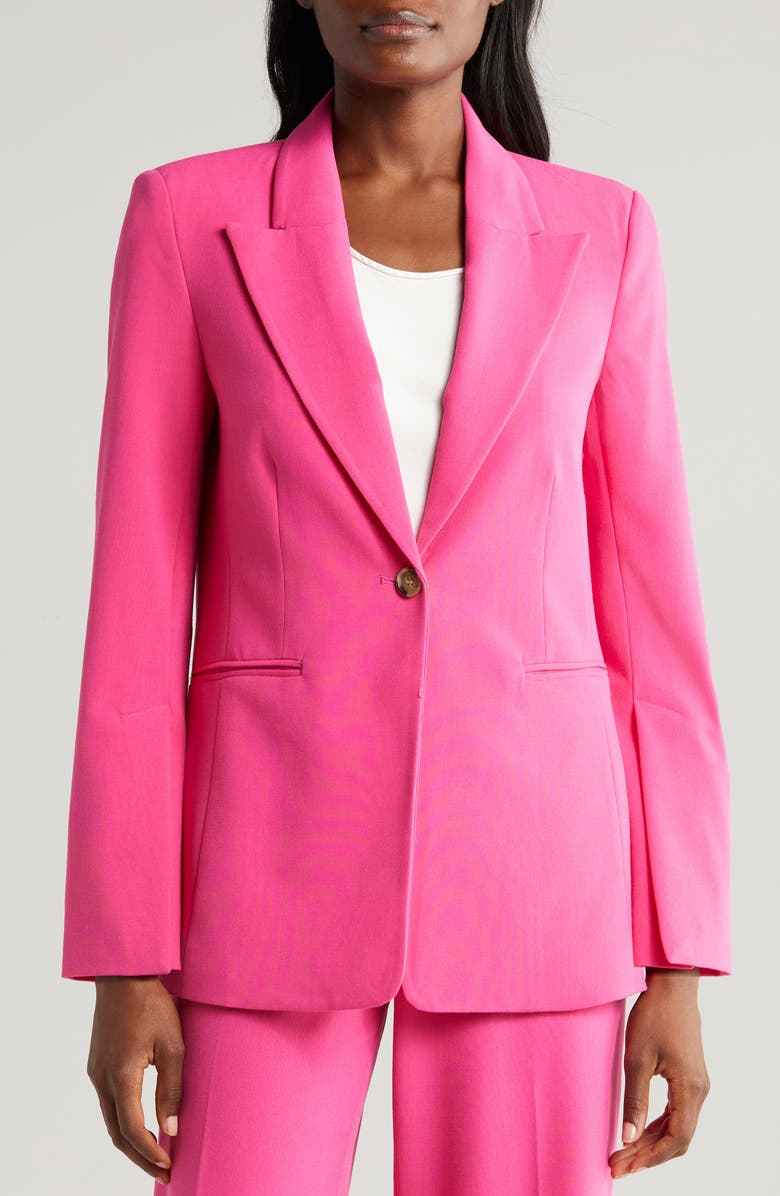 solovedress Fuchsia 2 Piece Peak Lapel Women's Suit (Blazer+Pants)