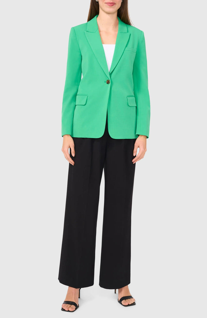 solovedress Green Single Button Casual Women Blazer