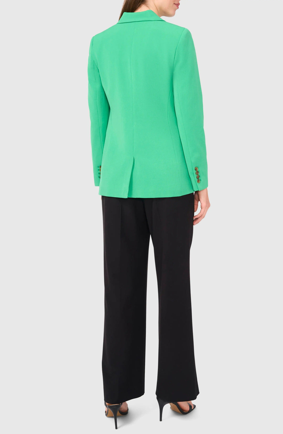 solovedress Green Single Button Casual Women Blazer