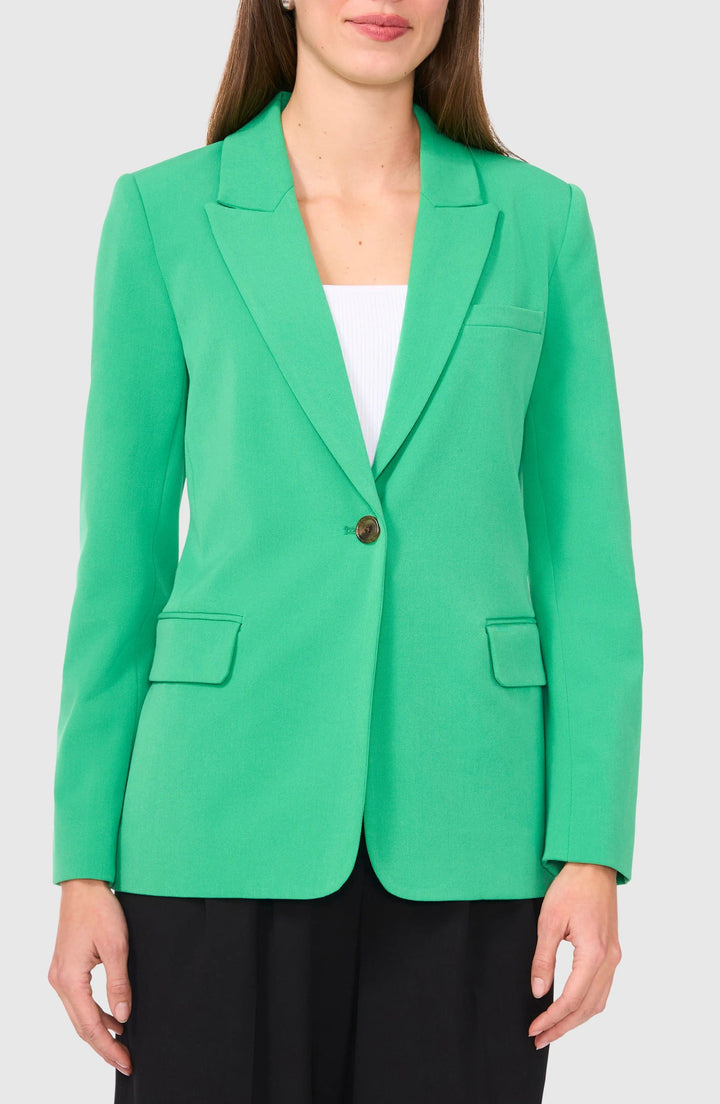 solovedress Green Single Button Casual Women Blazer