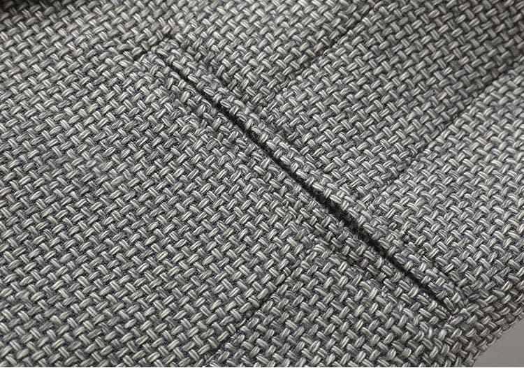 solovedress Grey Women’s Sleeveless Cropped Vest – V-Neck Single Breasted, Fully Lined