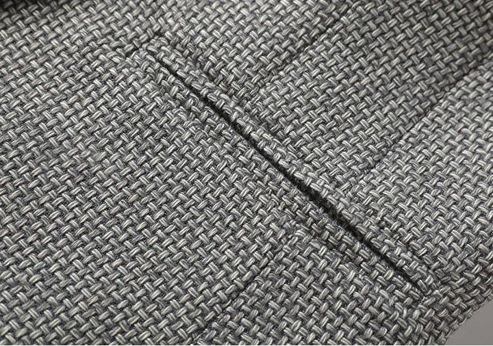 solovedress Grey Women’s Sleeveless Cropped Vest – V-Neck Single Breasted, Fully Lined