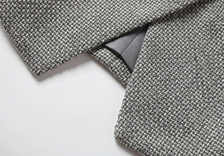 solovedress Grey Women’s Sleeveless Cropped Vest – V-Neck Single Breasted, Fully Lined