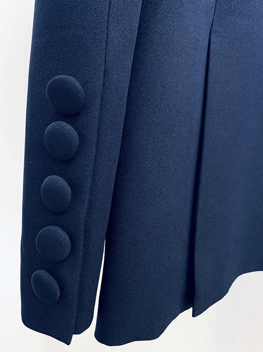 solovedress Navy 2 Piece Peak Lapel Single Breasted Slim Fit Women's Suit