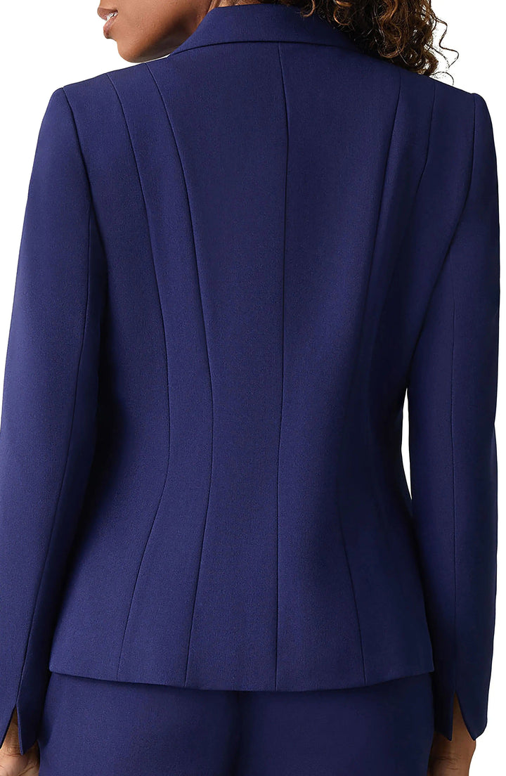 solovedress SoloveDrees Navy Single Button Women's Blazer