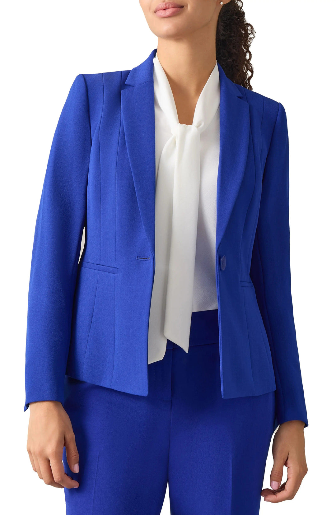 solovedress SoloveDrees Royal Blue Single Button Women's Blazer