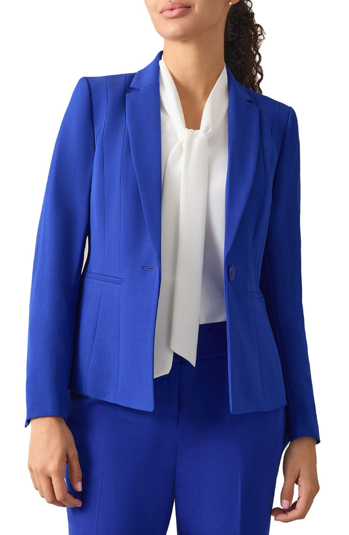 solovedress SoloveDrees Royal Blue Single Button Women's Blazer